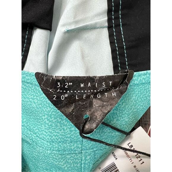 Lost Since 91 or 93 Throttle Bermuda Short $45 Aqua Casual Swim Trunks 32 Beach - Picture 6 of 13